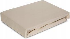 Zdjęcie Prześcieradło Jersey Z Gumką 240X220 Beżowe Na Wysoki Materac 30 Cm 190 G M2 - Zator