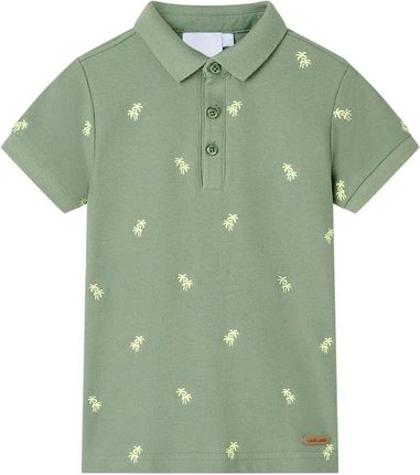 Koszulka dziecięca polo, khaki, 140
