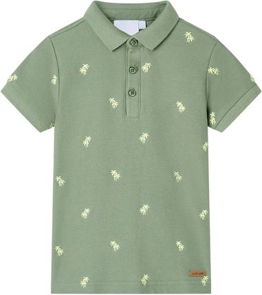 Koszulka dziecięca polo, khaki, 128