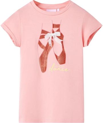 Koszulka dziecięca z krótkimi rękawami, różowa, 128