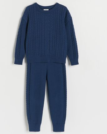 Reserved - Melanżowy sweter oversize - Niebieski