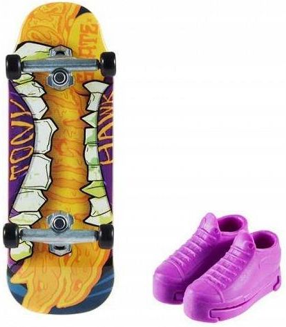 Hot Wheels Skate Pack Fingerboard Tony Hawk - 8 Planches Miniatures + 4 Paires De Chaussures Pour Doigts - Jouet Dès 5 Ans