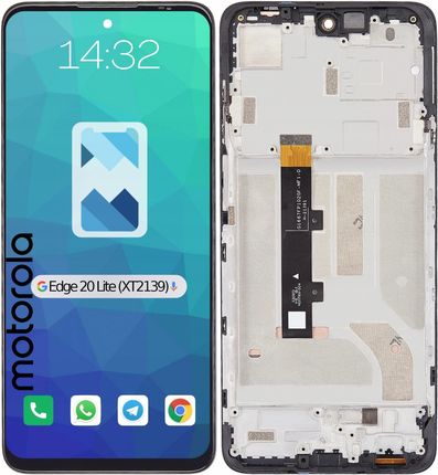 Mobilepart Wyświetlacz Lcd Ekran Dotyk Do Motorola Moto Edge 20 Lite Xt2139 Ramka
