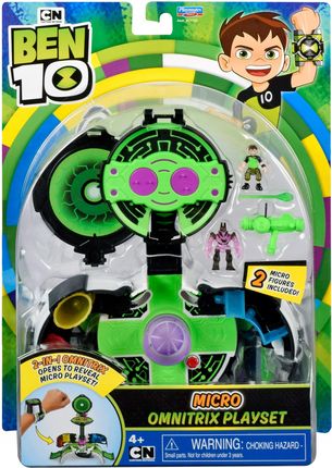 Playmates Toys Ben 10 Omnitrix Micro 2 W 1 Figurki Ben10 Zielony