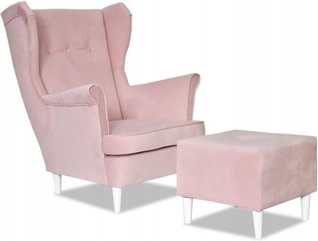 Family Meble Fotel Uszak Z Podnóżkiem Róż Pink (TRINITY19_11082899237)