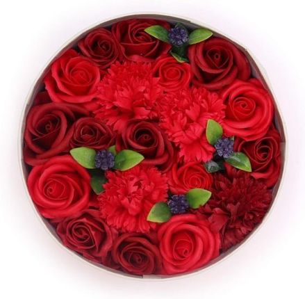 Brahmashop Okrągłe Pudełko Klasyczna Czerwona Róża (SFBX06)