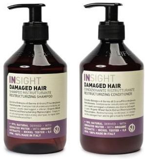 Insight Damaged Hair Zestaw Do Włosów Zniszczonych Szampon 400ml Odżywka 400ml