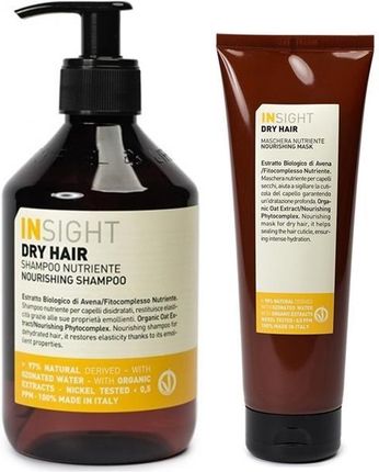Insight Dry Hair Zestaw Nawilżający Do Włosów Suchych Szampon 400ml Maska 250ml