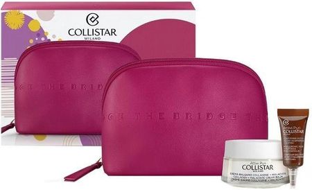 Collistar Zestaw Pure Actives Collagen + Malachite Balsam Do Twarzy 50Ml + Krem Pod Oczy 5Ml + Kosmetyczka