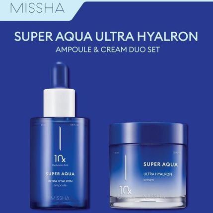 Missha Super Aqua Ultra Hyalon Duo Set Nawilżający Zestaw Do Twarzy 47Ml+70Ml