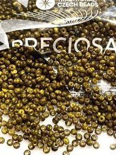 Preciosa Koraliki Rocaille 10 0 Czech Seed Beads Travertin Brązowo-Zielono Żółty 89110 50 Gram KR1089119_50