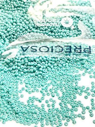 Preciosa Rocaille 11 0 Czech Seed Beads Lustered Opaque Turquoise Col 63130 10 Gram KR11232L