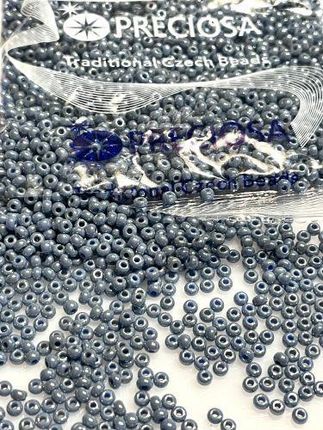 Preciosa Koraliki Rocaille 9 0 Czech Seed Beads Lustered Opaque Steel Col. 33021 10 Gram KR0933021