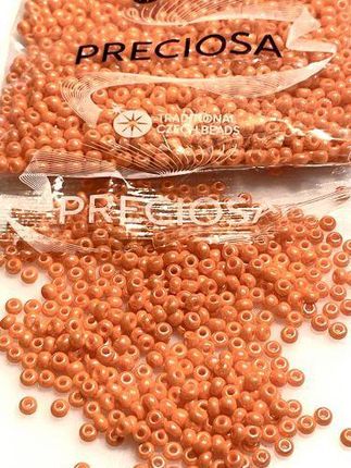Preciosa Koraliki Rocaille 8 0 , Czech Seed Beads Opaque Sfinx Orange Col 98140 10 Gram KR08236L