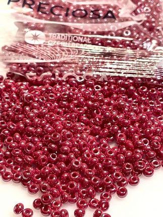 Preciosa Koraliki Rocaille 8 0 Czech Seed Beads Opaque Sfinx Cherry Col.98210 10 Gram KR08239L