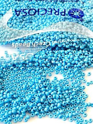 Preciosa Koraliki Rocaille ,10 0 Czech Seed Beads Opaque Pearl Blue 10 Gr KR10264