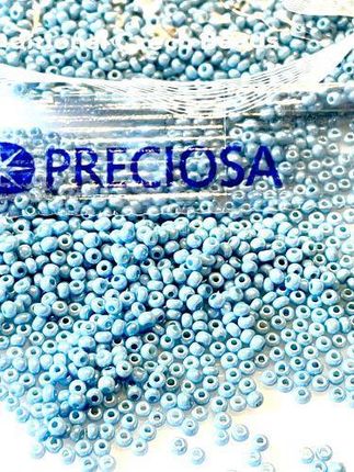 Preciosa Koraliki Rocaille 11 0 Czech Seed Beads Opaque Sfinx Milk Blue 10 Gram KR11262L