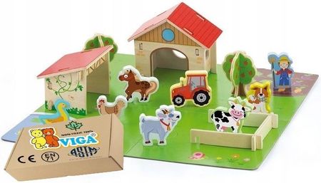 Viga Drewniane Figurki Zwierząt Zabawki Edukacyjne Dla Dziewczynki Chłopca