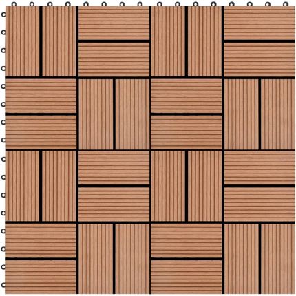 Vidaxl Płytki Tarasowe 11Szt. Wpc 30X30cm 1M² Brązowe 45029