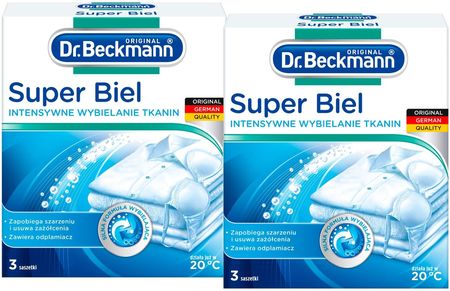 Dr. Beckmann Super Biel Proszek Do Wybielania Tkanin 6x40g