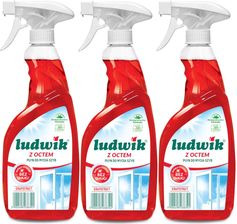 Ludwik Płyn Do Mycia Szyb I Glazury Z Octem Grapefruit Bio 600ml x3