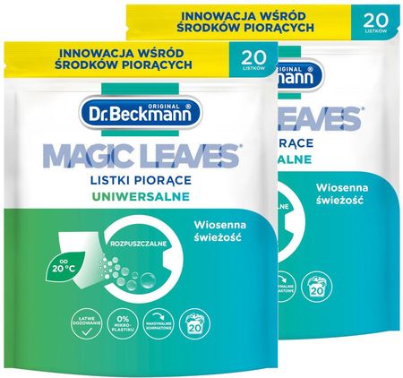 Dr. Beckmann Magic Leaves Chusteczki Listki Piorące Do Prania Uniwersalne 40 Prań