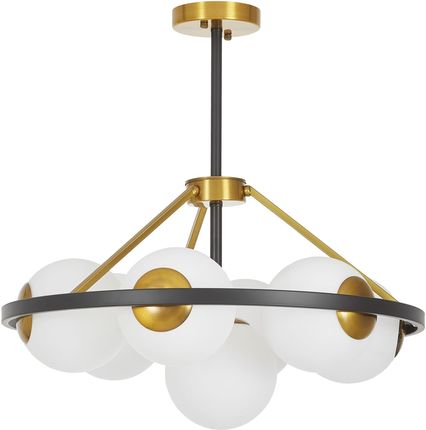 Lumina Deco Nowoczesna Lampa Wisząca Czarno-Złota Donzano W7 (Ldp 8034-7 (Bk+Gd+Wt))