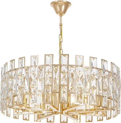 Lumina Deco Nowoczesny Żyrandol Kryształowy Złoty Fiorina D60 (Ldp 7041-600 (Gd))