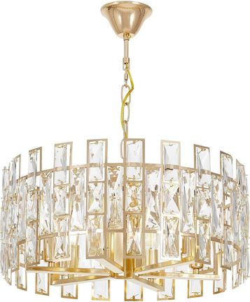 Lumina Deco Nowoczesny Żyrandol Kryształowy Złoty Fiorina D50 (Ldp 7041-500 (Gd))
