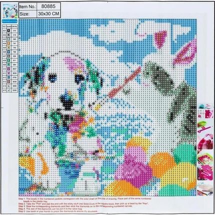 Centrum Diamentowa Mozaika 5D Cat&Dog 30X30 80885