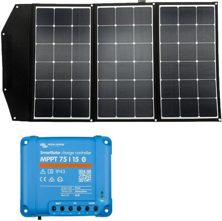 Zestaw solarny do kampera 140W - Składany panel fotowoltaiczny WATTSTUNDE WS140SF+ + Victron Energy SmartSolar MPPT 75/10