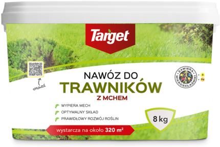 Target Nawóz Do Trawników Wypierający Mech Z Mikroskładnikami 8kg