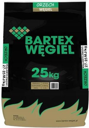 Węgiel Orzech Bartex 24-25mj Worek 25kg