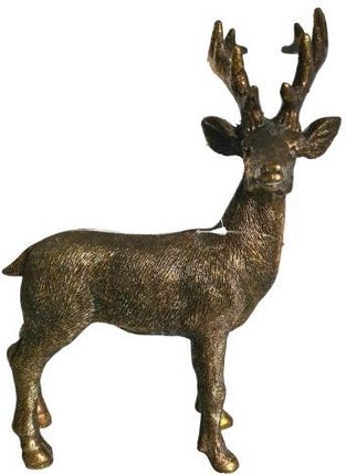 Hogewoning Dekoracyjna Figurka Jeleń Złota Postarzana 22cm
