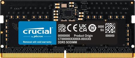 Crucial 64GB [1x32GB 5600MHz DDR5 CL46 SODIMM] (CT2K32G56C46S5)