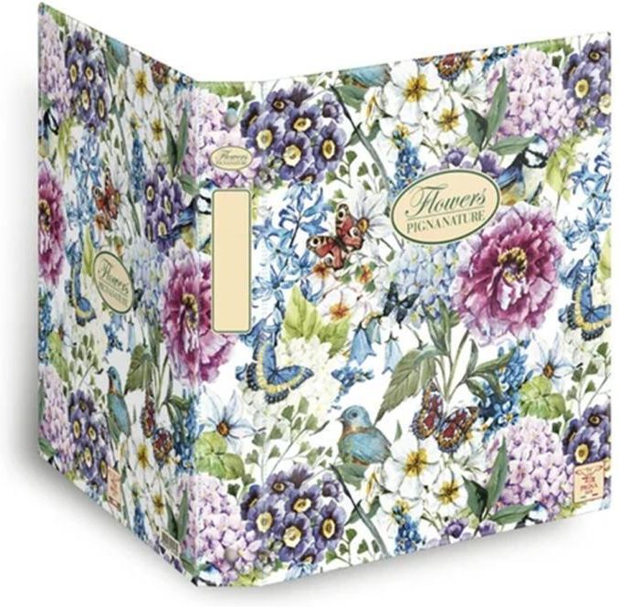 Pigna Nature Flowers - Lot De 3 Chemises à Élastique D7 Design Floral 25x35x7 Cm Pour Rangement Documents