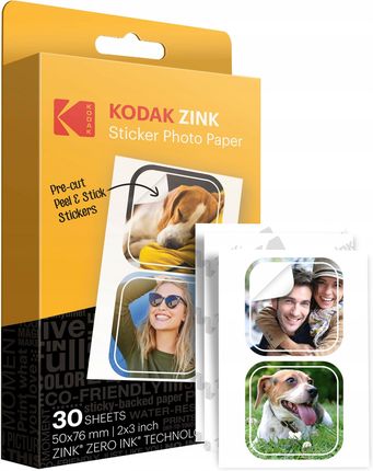 Wkłady Papier Wkład do Aparatu KODAK STEP TOUCH Drukarki STEP 60x Naklejki