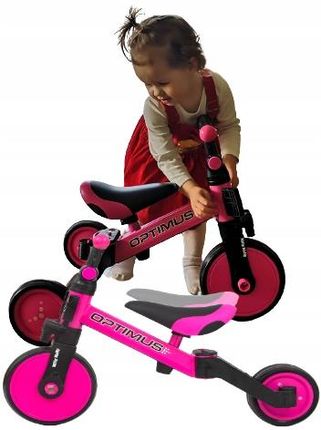 Milly Mally Rowerek Biegowy 3W1 Trójkołowy Rower Pink Dziecięcy