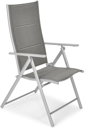 Edomator Krzesło Ogrodowe Składane Aluminiowe Modena Srebrne 153161