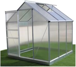 Zdjęcie Kontrast Szklarnia Tunel Ogrodowy Alu Poliwęglan Przesuwane Drzwi Okna 190X190X124/195cm - Bisztynek