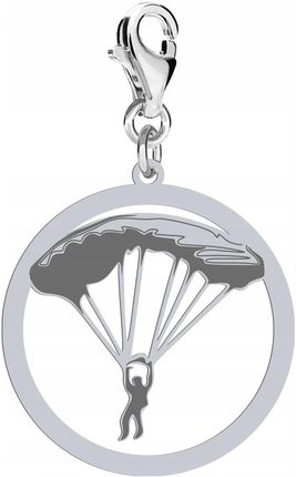 Charms Srebrny ze Spadochroniarzem Prezent Biżuteria 925 Spadochroniarz DEDYKACJA GRATIS