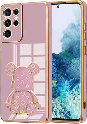 Itel Etui Glamour 6D Do Samsung S23 Ultra Miś Uchwyt Podstawka Bear Silikon Case