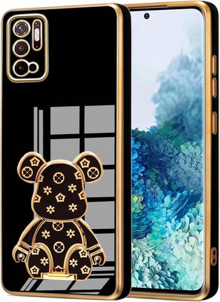 Itel Etui Glamour Do Xiaomi Redmi Note 10 5G Miś Bear Uchwyt Silikon Szkło