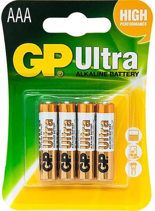 Gp Batteries Aaa Ultra Alkaline (Lr03) - 4 Szt. (1013124100)