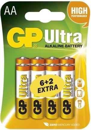 Gp Batteries Aa Ultra Alkaline (Lr6) - 8 Szt. (1013228100)