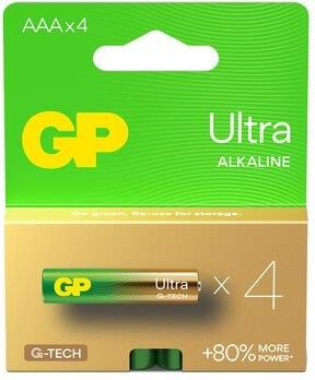Gp Batteries 4 X Alkaliczna Ultra Alkaline G-Tech Lr03 / Aaa (24AU21SB4)