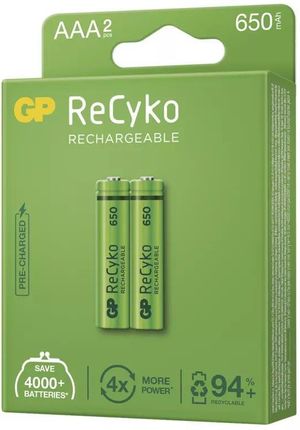Gp Batteries Aaa Recyko 650 Mah, , (Hr03) 2 Szt. Pp (1032122062)