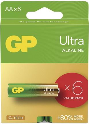 Gp Batteries Baterie Alkaliczne Ultra Aa (Lr6) - 6 Szt. (1013226000)
