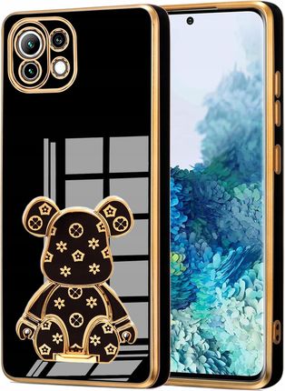 Itel Etui Glamour Do Xiaomi Mi 11 Lite Miś Bear Uchwyt Silikon Case 6D Szkło