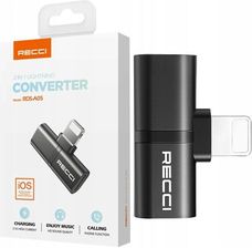 Zdjęcie Recci Przejściówka Adapter Audio Słuchawek 2X Lightning Do Iphone 2 1A - Korsze